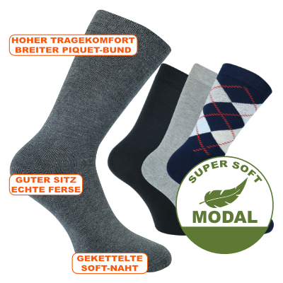 Butterweiche Modal-Socken ohne Gummidruck