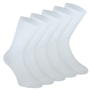 Arzt- und Schwestern-Socken weiß gerippt 100% Baumwolle - kochfest bei 90 Grad
