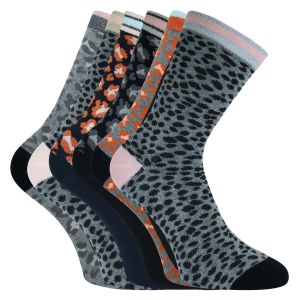 Casual Damen Muster-Socken Baumwolle safari-fashion-mix