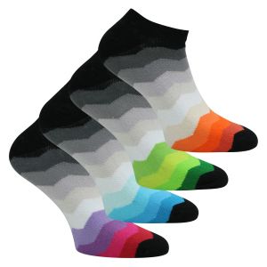 Witzige Damen Sneakersocken Rainbow Regenbogen Colors mit Baumwolle