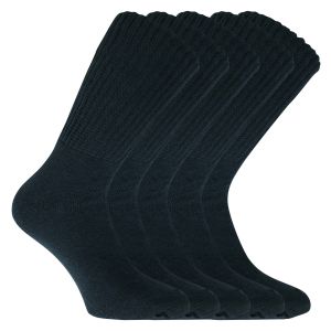 Sport Gesundheits-Socken Baumwolle schwarz - 5 Paar