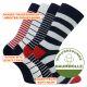 Ansprechende AHOI Maritim Ringel Socken mit GOTS Bio Baumwolle Thumbnail