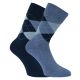 Bequeme Socken Argyle Karo Muster Camano o. Gummidruck blau-mix Thumbnail