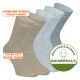 Comfort-Damensocken ohne Gummibund aus Baumwolle beige-grau-melange-mix Thumbnail