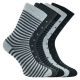 Fesche moderne Damen Socken ohne Gummidruck Streifen und Punkte modern grey Thumbnail