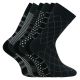Schwarze naturgesunde Herren Bio-Baumwolle Socken mit Streifen und Muster Thumbnail