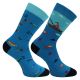 Blaue Motiv Socken Petri Heil Angler-Glück Fisch mit viel Baumwolle Thumbnail