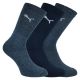 Stoßdämpfende bequeme Puma Sport-Socken mit weicher Frottee-Fußbettpolsterung navy-blau-mix Thumbnail