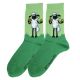 Shaun das Schaf Socken aus Bio-Baumwolle in grün Schaf mit Keks Thumbnail