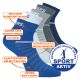 Skechers Sport Quarter Kurzsocken atmungsaktiv optimierte Passform grau-blau-weiß Thumbnail