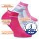 Skechers Sport Sneakersocken atmungsaktiv optimierte Passform pink-flieder-weiß Thumbnail