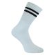 Stylische Crew Socks Sportsocken weiß mit schwarzen Ringeln mit viel Baumwolle Thumbnail
