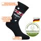 Tatort Socken schwarz mit Einschusslöcher und Zielscheibe Thumbnail