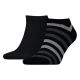 Tommy Hilfiger Sneakersocken für Herren in schwarz + schwarz-grau-gestreift Thumbnail