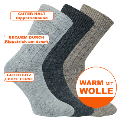Kuschelweiche Alpaka Socken mit Wolle wärmend leicht gerippt
