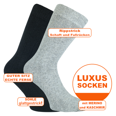 Luxuriös wollweiche warme Merino Kaschmir Wolle Socken