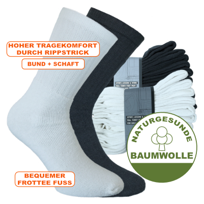 Bequeme Tennis-Sport-Socken BASIC von Apollo mit Baumwolle