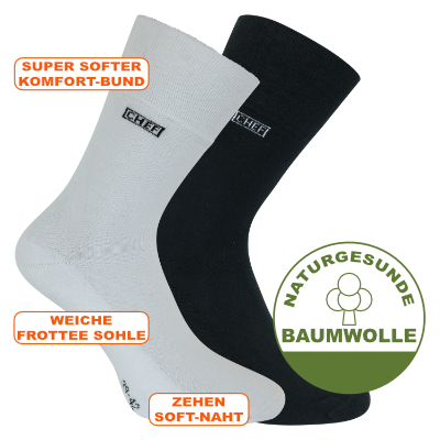 Bequeme Berufs-Socken mit stoßdämpfender Frotteesohle