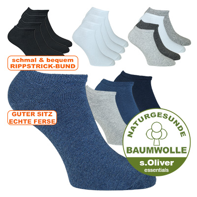 Bequeme s.Oliver Sneakersocken classic casual