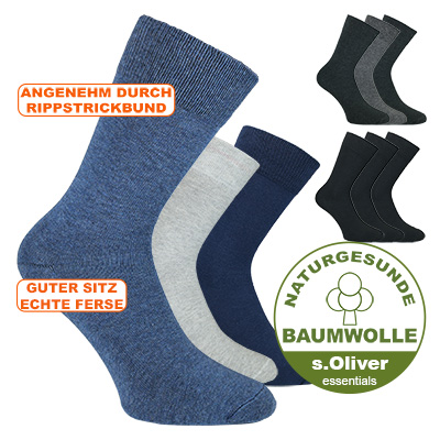 s.Oliver essentials casual Classic Socken mit Baumwolle