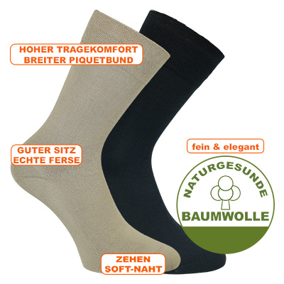 Business-Socken LUXUS von camano merzerisiert - fein und edel