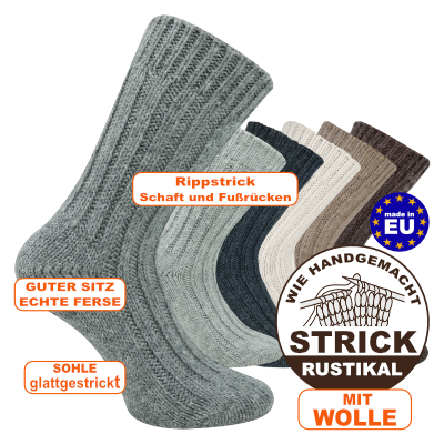 Mollig warme rustikale Alpaka Socken mit Wolle superweich