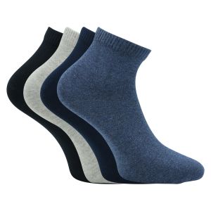 Quarter Socken grau-blau-mix s.Oliver - 4 Paar