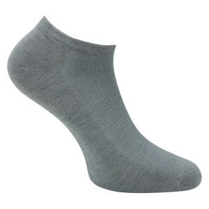 Sneaker Socken mit klimaregulierender Wolle, grau-melange - 3 Paar
