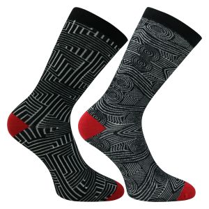 Bio Baumwolle Socken - Trendy Signs and Patterns - 2 Paar
