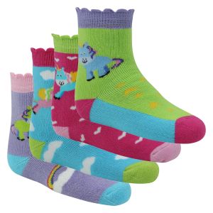 Farbenfrohe Baby ABS Noppen Socken mit Einhorn Motiven