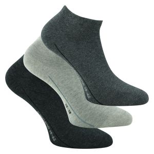 Sneaker Socken ohne Gummi Druck grau mix camano - 3 Paar