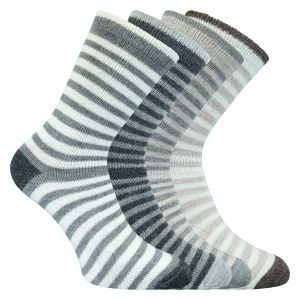 Alpaka-Wolle-Socken für Kinder mit Ringel - super weich - 2 Paar