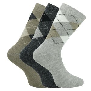 Alpaka Wolle Socken Karo - 3 Paar