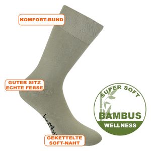 Beige Bambus Socken - 3 Paar