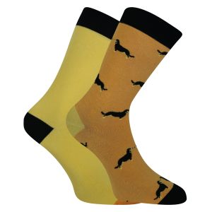 Bequeme FUN SOCKS Socken mit lustigem Dackel-Motiv