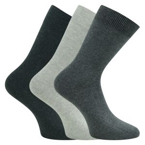camano Basic Socken Cotton dunkel grau melange mix - 3 Paar