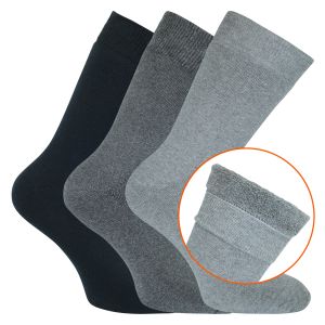 9 Paar Protect Herren Vollfrottee Socken anthrazit warm 