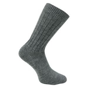 Feine Socken mit 100% Wolle vom Schaf und Alpaka - grau - 2 Paar