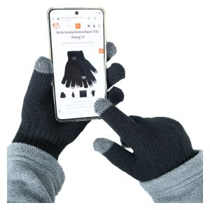 Heat Keeper Damen Touchscreen Strick Handschuhe schwarz TOG Rating 1.9