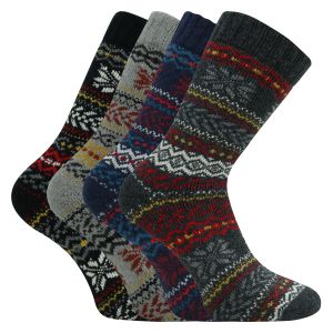 Vollplüsch Stiefel-Socken Made in Germany immer warm 70% Schafwolle 
