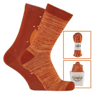 Lustige Socken mit Brot Motiv in einer Brot-Optik-Aufmachung - 1 Paar