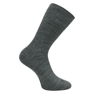 Merino Wolle Socken ohne Gummidruck grau-melange - 3 Paar