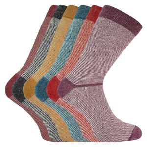 Warme Alpaka-Merino-Wolle Socken feine Ringel-Trend
