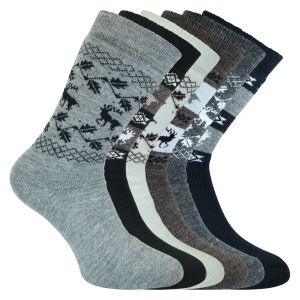 Norweger Socken mit Wolle Country Style mix - 2 Paar