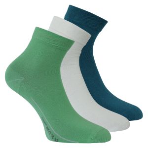 Kurzsocken Quarter-Socks von Camano grün-weiß-mix