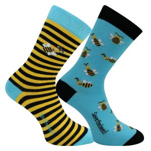 Rettet die Bienen Motiv Socken - 2 Paar