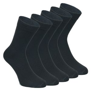 Schwarze Comfort-Damensocken ohne Gummibund aus Baumwolle