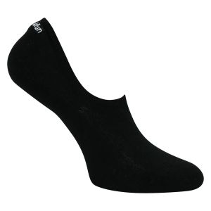Schwarze Footies Füßlinge - Baumwolle + Silikon-Pad im Fersenbereich - 3 Paar