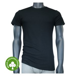 Schwarze T-Shirts rundhals aus 100% nachhaltiger Baumwolle CAMANO