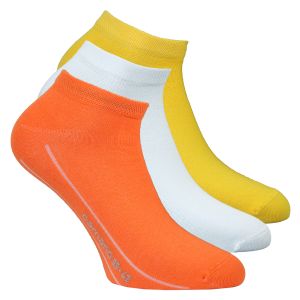 Bequeme Sneakersocken Camano ohne Gummidruck orange-weiß-gelb